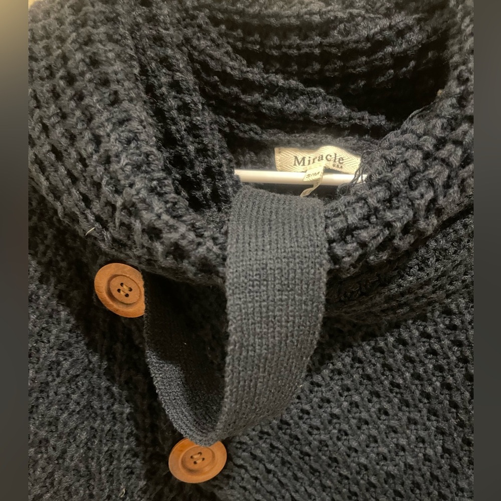MIRACLE Navy Blue Knit Pullover Sweater - Picture 2 of 7